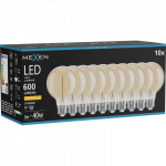 Mexen Vintis 10x LED spiralinė kaitinimo lempa E27, G80, 8W, &Scaron;ilta - 2200K, 600 lm, gintarinė - L165-E27-0822-50x10