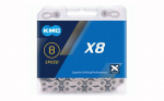 Grandinė KMC X8 Silver 6-8 pavarų, 116L