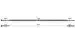 Stipinas 2-2.3-0.9-2.0 x 296 mm Sapim CX-Ray Straight