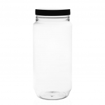 750ml plastikinis indelis juodu užsukamu dangteliu su EPE tarpine