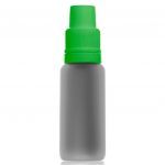 Pilkas 20ml pp buteliukas žaliu kam&scaron;teliu