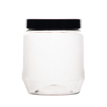 370 ml plastikinis indelis su juodu dangteliu ir indukcine tarpine