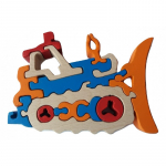 Wooden puzzle bulldozer handmade machine constructions toy utility vehicle gift car carrier massive beech wood toy