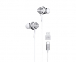 Maxell XC1 USB-C laidinės ausinės su USB-A adapteriu, baltos spalvos