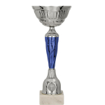 Sidabrinės ir mėlynos spalvos metalinė taurė 9258F