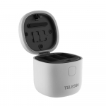 Telesin 3-slot waterproof charger Allin box for GoPro Hero 9 / Hero 10 (GP-BTR-904-GY)
