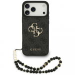 Guess 4G Strap 4G Classic Logo dėklas skirtas Apple iPhone 17 Pro Max juodos spalvos