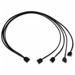 Alphacool Y-Splitter aRGB 3-pin to 4x 3-pin 60cm - juodos spalvos