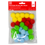 Dekoracija Pom-Pom College 20mm 30vnt