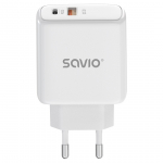 Savio LA-12 mobiliojo įrenginio kroviklis Universalus Balta AC Spartusis įkrovimas Vidaus