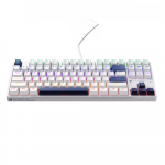 Machenike K500B-B87 Wired Mechanical Gaming Keyboard with Backlight, Red Switch - White