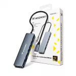 USB-C 6 viename &scaron;akotuvas Wozinsky WHBC10Y4S daugiafunkcis, aliuminis, su 25 cm laidu &ndash; pilkas