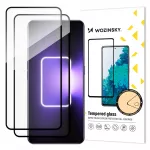 Wozinsky Full Glue Apsauginis stiklas 2x Apsauginis stiklas Realme GT Neo 5 / Realme GT3 9H viso ekrano apsauga su juodu rėmeliu