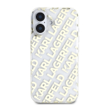 Karl Lagerfeld IML Electroplated Repeated Logo Apple iPhone 16 dėklas telefonui aukso spalvos