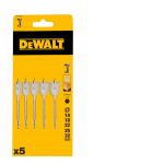 DEWALT PLOK&Scaron;ČIASIS GRĄŽTAS RINKINYS 5vnt. 14, 18, 22, 25, 32mm HEX 1/4″