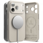 Ringke Silicone Magnetic MagSafe dėklas skirtas Apple iPhone 17 Pro - Beige