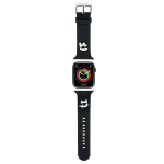 Apyrankė Apple Watch 4 / 5 / 6 / 7 / 8 / SE (38 / 40 / 41 MM) Karl Lagerfeld 3D Rubber Karl&Choupette Heads (KLAWMSLKCNK) juodos spalvos