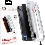 Grūdintas stiklas Tel Protect Dust-Free Easy Fit Privacy Full Glue 6D skirtas Apple iPhone 13/13 Pro/16E black