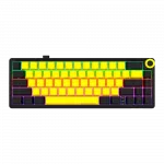 LORGAR Pro KBP70MW Wireless Belaidė Žaidimų Klaviatūra | Yellow, Toxic Purple