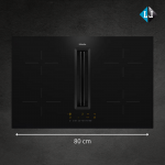 Indukcinė kaitlentė Miele KMDA 7272-1 FL Silence su integruotu garų surinkėju