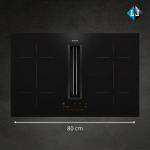 Indukcinė kaitlentė Miele KMDA 7473-1 FL Silence su integruotu garų surinkėju