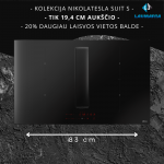 Indukcinė kaitlentė Elica NIKOLATESLA FIT XL SL BL/A/83 PRF0210734 su integruotu garų surinkėju - NEMOKAMAS PRISTATYMAS