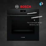 Orkaitė su pirolize Bosch HBA571BB4 + teleskopiniai bėgeliai HEZ538000