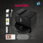 Dulkių siurblys (robotas) Sencor SRV 9790BK Aquino+ AutoClean