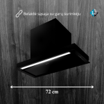 Garų surinkėjas Elica HIDDEN ADVANCE PLUS BL MAT/A/72 PRF0184107