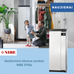 Nibe Geoterminis &scaron;ilumos siurblys gruntas vanduo NIBE S1156 - 8 kw