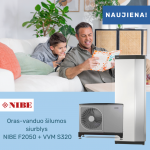 Nibe Oras-vanduo &scaron;ilumos siurblys NIBE F2050+VVM S320 - 12 kw