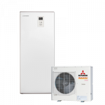 Mitsubishi HMA100-S FDCW100VNX-A &scaron;ilumos siurblys Oras Vanduo su integruotu 180L boileriu 10,0 kW