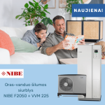 Nibe Oras-vanduo &scaron;ilumos siurblys NIBE F2050 + VVM225 - 10 kw