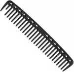 Y.S ParkBig Hearted Comb Round Tooth Carbon Black YS-452
