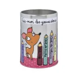 Derriere la porte Pencil Pot Sweet Eyes - Pink/Metal