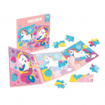 Magnetinė dėlionė puzzle Vienaragiai + knyga