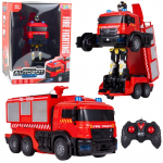 RC valdomas Gaisrininko robotas-automobilis &bdquo;2 in 1&ldquo; su &scaron;viesomis, garsais ir vandeniu