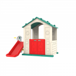 3in1 sodo žaidimų namelis vaikams + čiuožykla + lankas