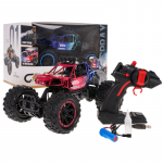 RC valdomas REAL ROCK vik&scaron;rinis automobilis su dūmų funkcija raudonas