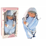 &bdquo;Baby Doll&ldquo; 46 cm lėlė su antklodė ir priedais, mėlyna