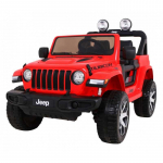 Vaiki&scaron;kas Elektromobilis Jeep Wrangler Rubicon, Raudonas