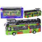 Dviauk&scaron;tis turistinis autobusas su atidaromomis durimis, žalias