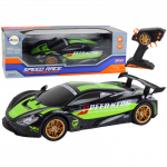 RC valdomas Didelis sportinis automobilis 1:10, žalias ir juodas