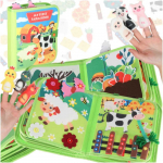 Sensorinė mokomoji montessori ūkio knygelė