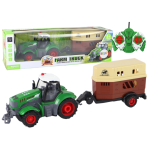 RC valdomas traktorius su priekaba ruda 1:24