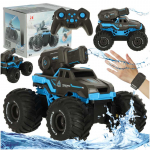 RC amfibija vandeniui atsparus automobilis, valdomas ranka ir pulteliu