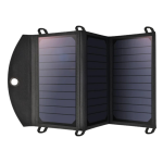 Įkroviklis Choetech Foldable Solar Charger SC001, juoda 19W
