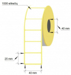 Lipnios termo Vellum etiketės 1-40x25/40-1000 vnt