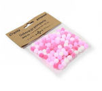 Dekoracija pomponai DPO-15 ROŽINIAI MIX 120vnt./1cm, PENWORD
