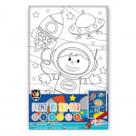 Tapybos pagal skaičius rinkinys 29,7x19,5cm Grafix - Astronautas+dažai+tept. 150065